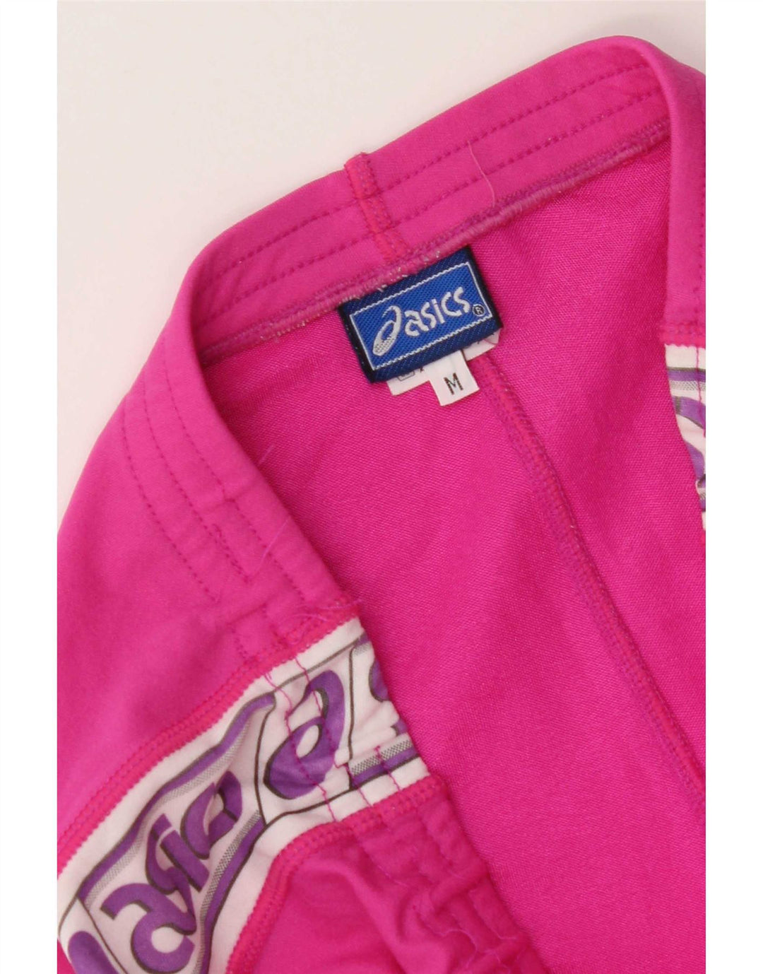 Pantaloni de trening grafic Asics pentru femei UK 12 Medium Pink Colorblock