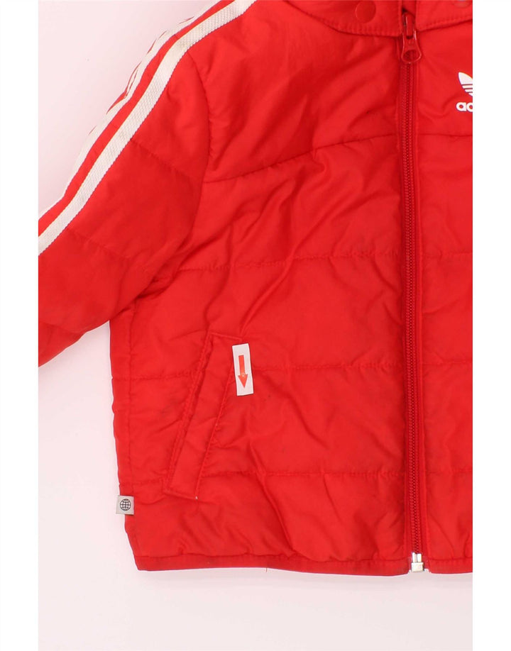 Jachetă căptușită cu glugă Adidas Baby Boys 9-12 luni Poliester roșu