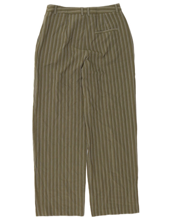 Pantaloni casual Topshop pentru femei cu talie înaltă UK 8 mici L28 L30 cu dungi verzi