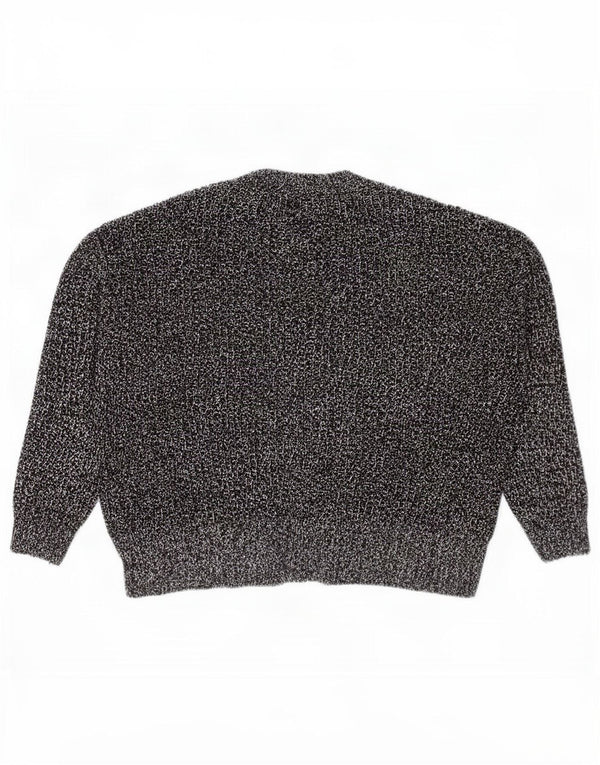 Pulover cardigan supradimensionat pentru femei Zara UK 10 mic gri cu pete