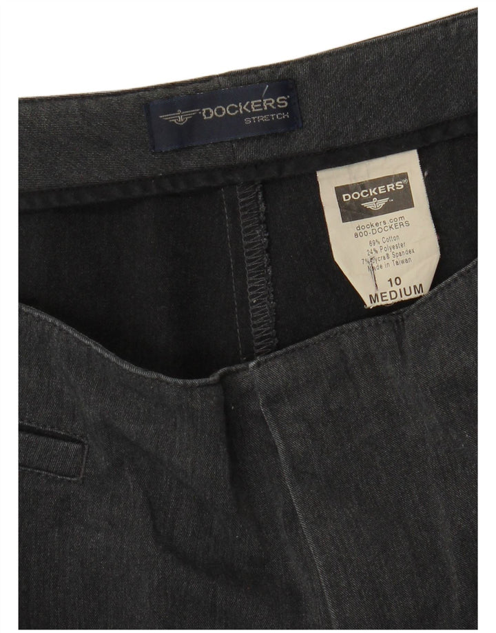 DOCKERS Pantaloni casual drepti pentru femei US 10 Large W30 L30 Bumbac gri