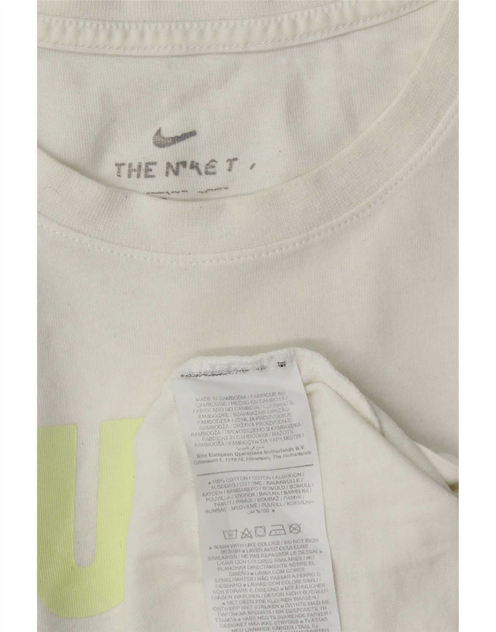 Tricou grafic Nike pentru bărbați Top mare din bumbac alb