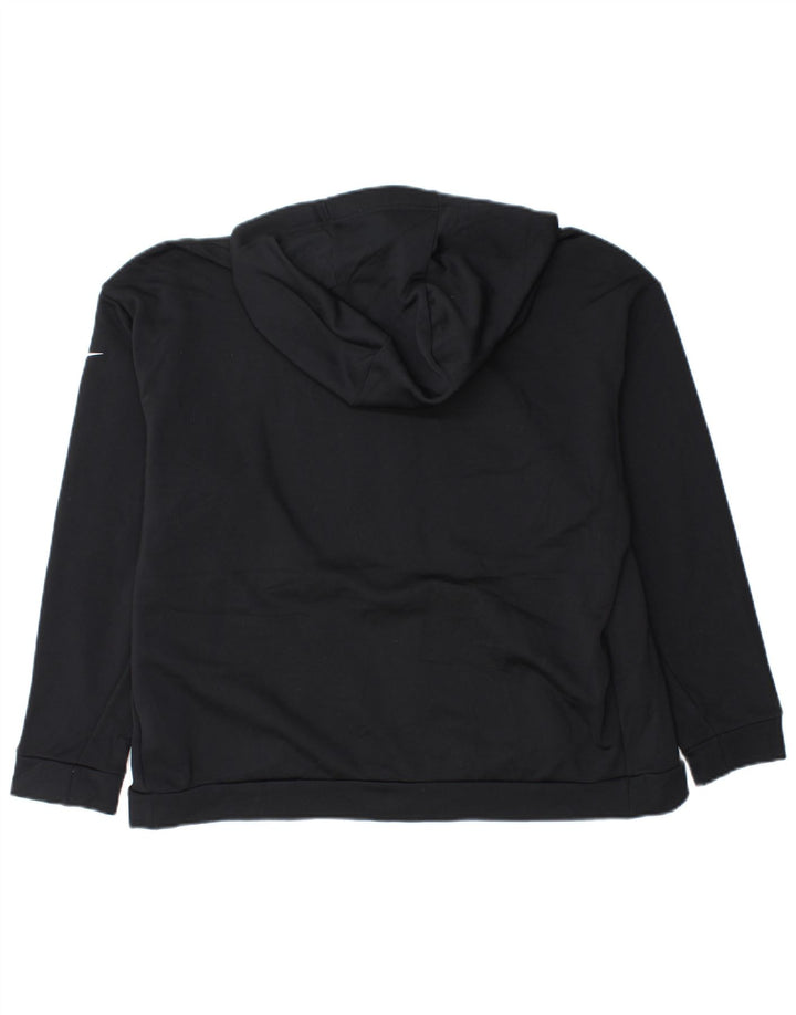 Pulover Nike cu capota supradimensionat cu fermoar pentru femei UK 16 Poliester negru mare