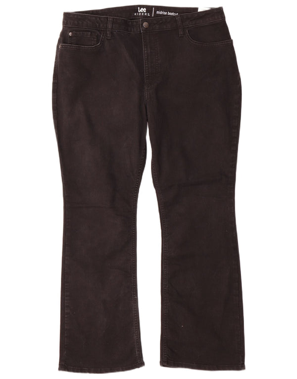 Jeans Lee Riders pentru femei cu talie mijlocie, cu talie medie US 18 2XL W36 L28, bumbac negru