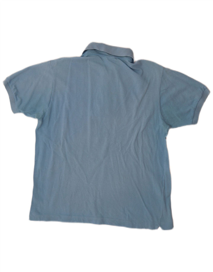 Tricou polo Lacoste pentru bărbați, mărimea 4, bumbac albastru mediu