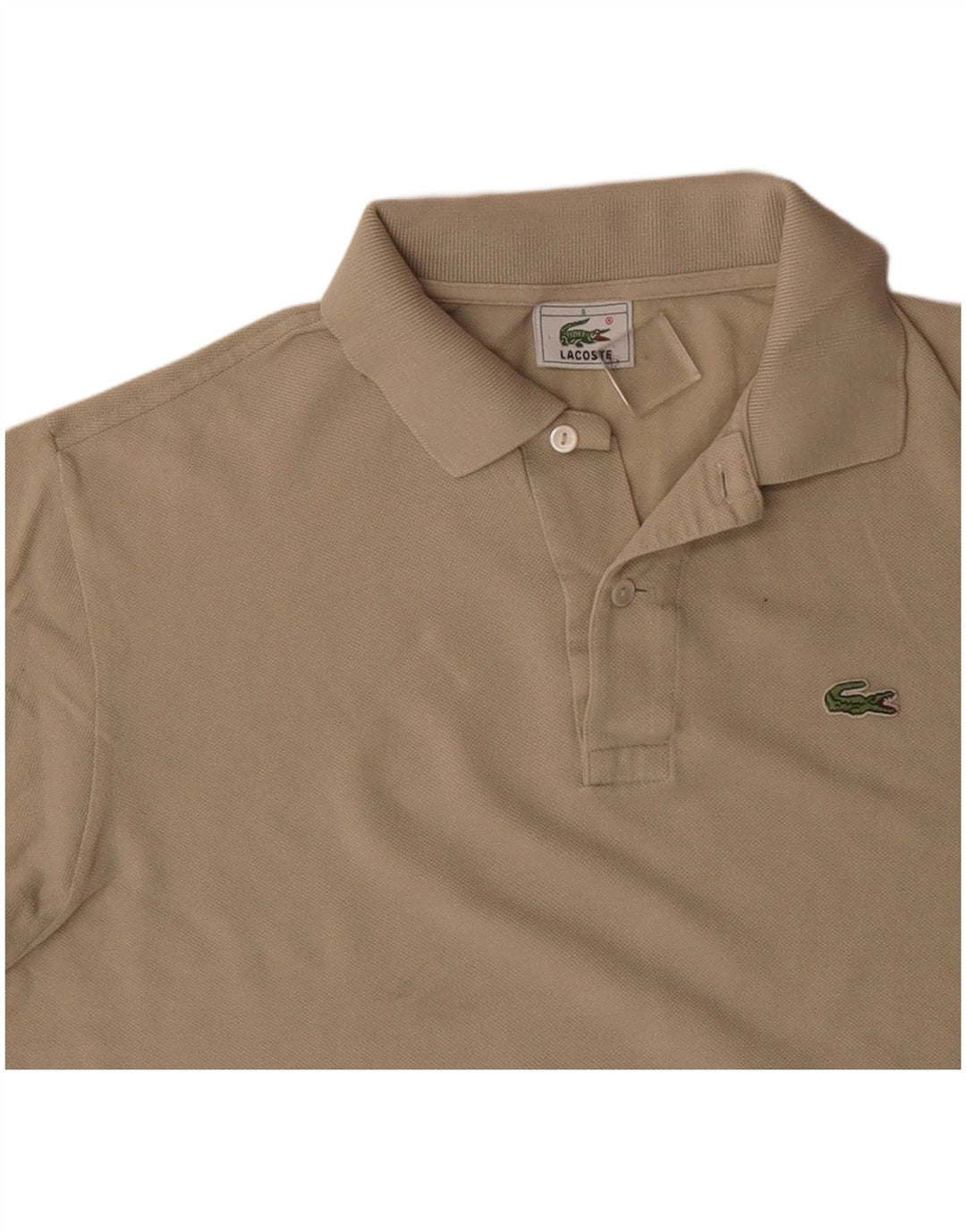 Tricou polo pentru bărbați LACOSTE Mărimea 5 mare, bej, bumbac