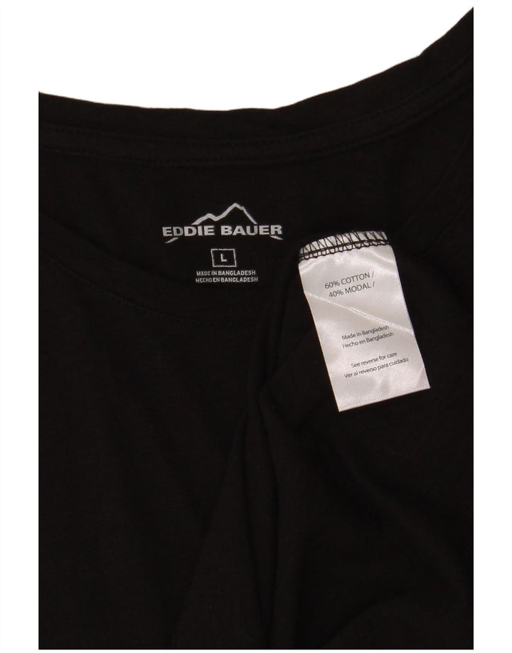 Tricou pentru femei Eddie Bauer Top UK 14, mare, negru, bumbac