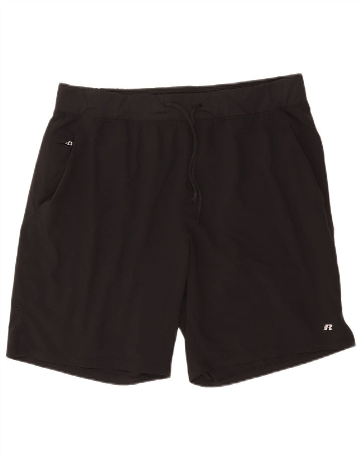 Pantaloni scurți sport Dri-Power pentru bărbați RUSSELL ATHLETIC Poliester negru mare