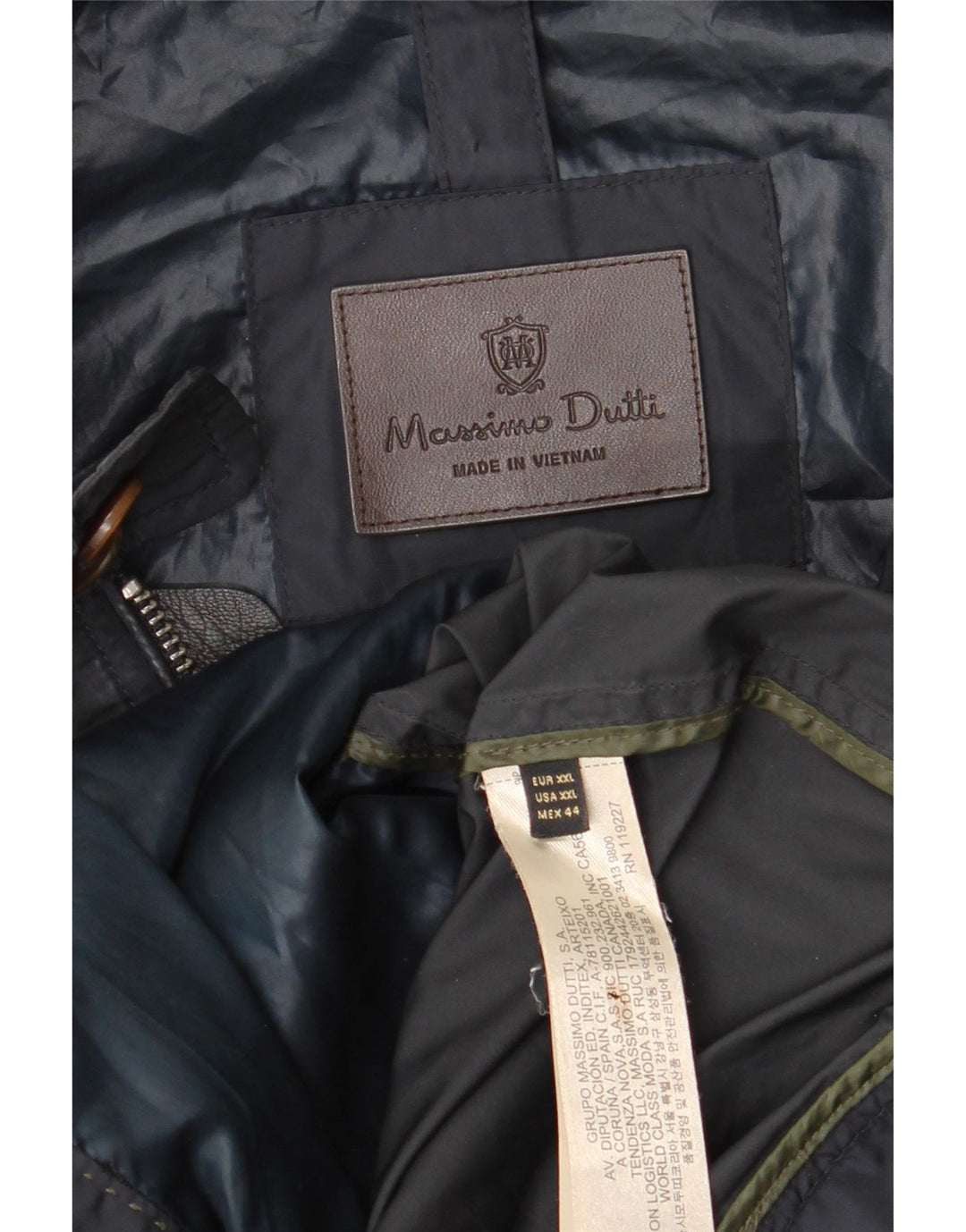 Massimo Dutti Bomber Jacket pentru bărbați UK 44 2XL Bleumarin Poliester