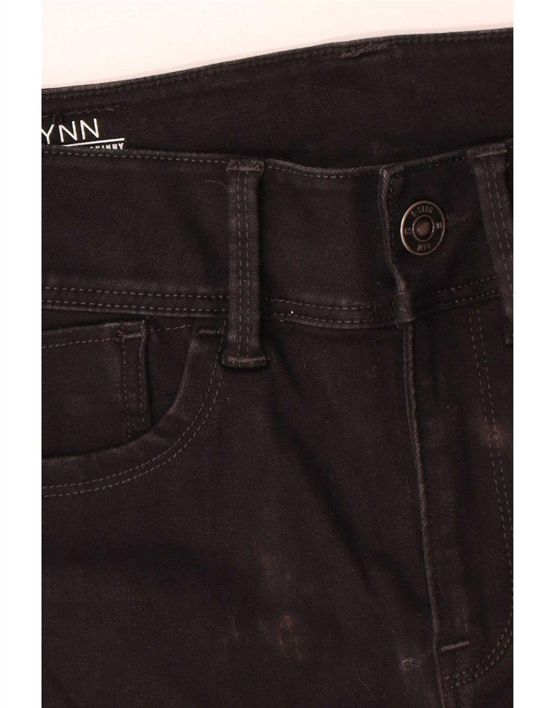 Blugi G-Star pentru femei Lynn Skinny W27 L30 Poliester negru