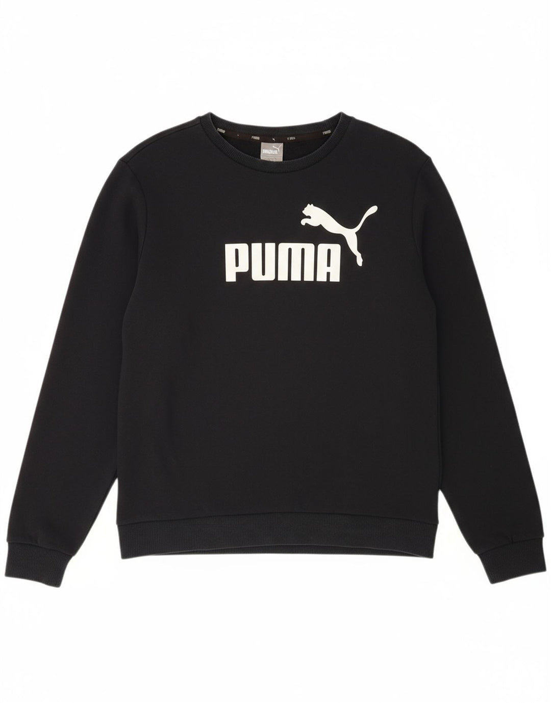 PUMA Mens Graphic Sweatshirt Jumper Large Black Cotton
