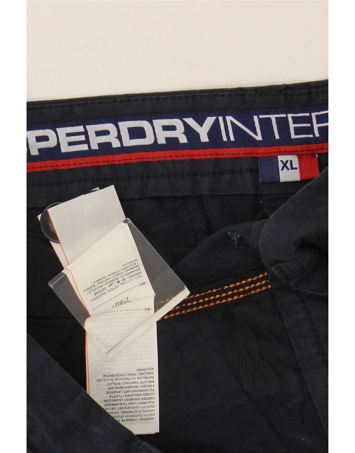 Pantaloni scurți chino pentru bărbați SUPERDRY XL W38, bumbac bleumarin