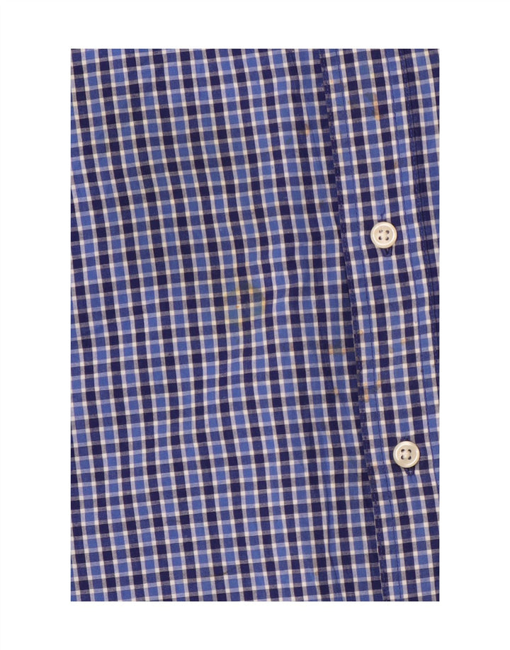 Cămașă pentru bărbați Chaps Easy Care 2XL, bumbac vichy albastru