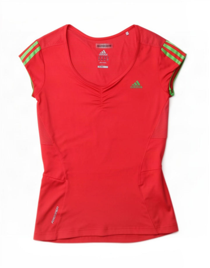 Tricou Adidas Climalite pentru femei Top UK 10 Small Red Poliester