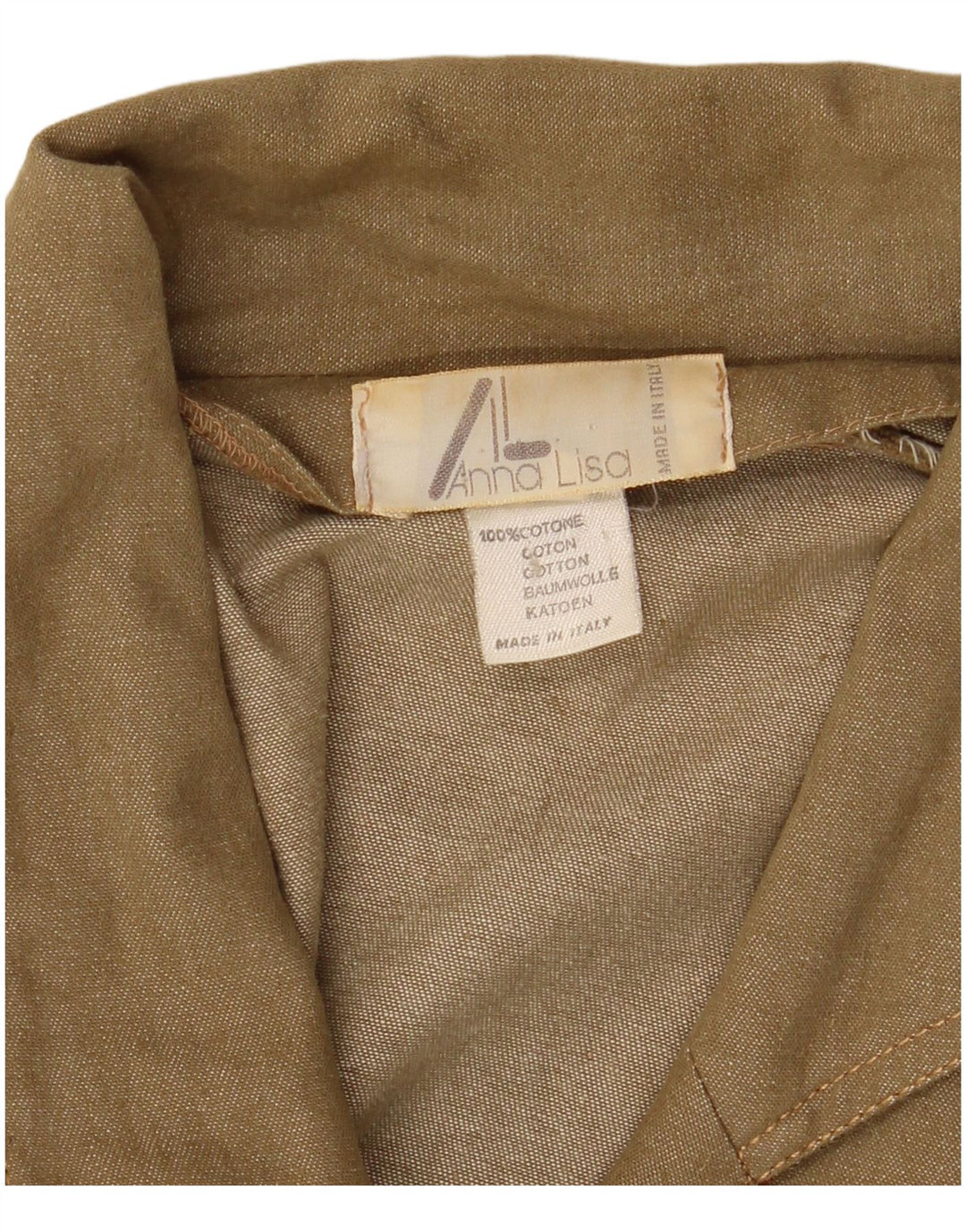 Jachetă vintage pentru femei cu paragate cu 3 nasturi IT 42 bumbac verde mediu