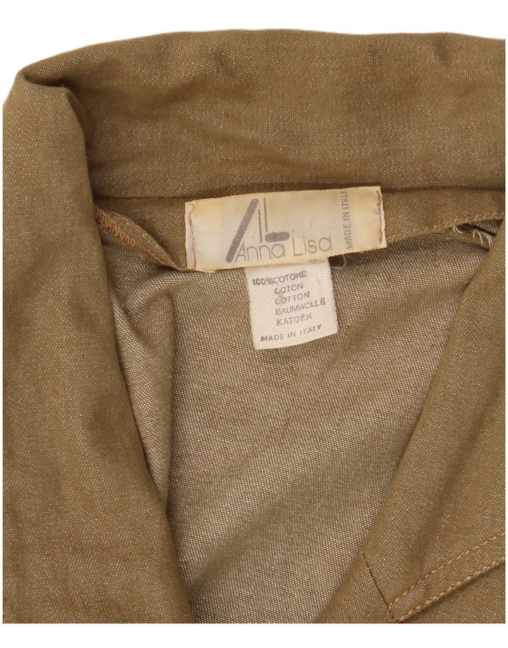 Jachetă vintage pentru femei cu paragate cu 3 nasturi IT 42 bumbac verde mediu