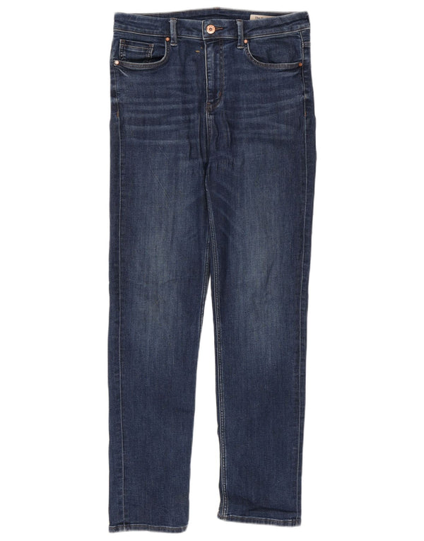 Blugi drepti pentru femei Marks & Spencer UK 12 Medium L30 L28 Bumbac albastru
