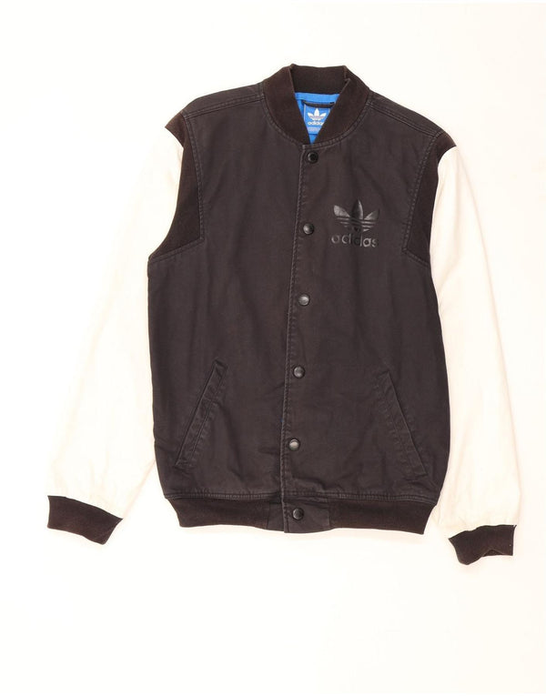 Jachetă pentru bărbați Adidas Graphic Varsity UK 38 Medium Black Colorblock Bumbac