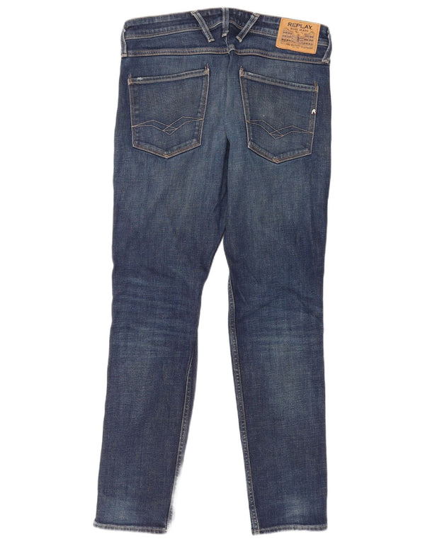 Replay blugi slim pentru bărbați W33 L32 bumbac albastru