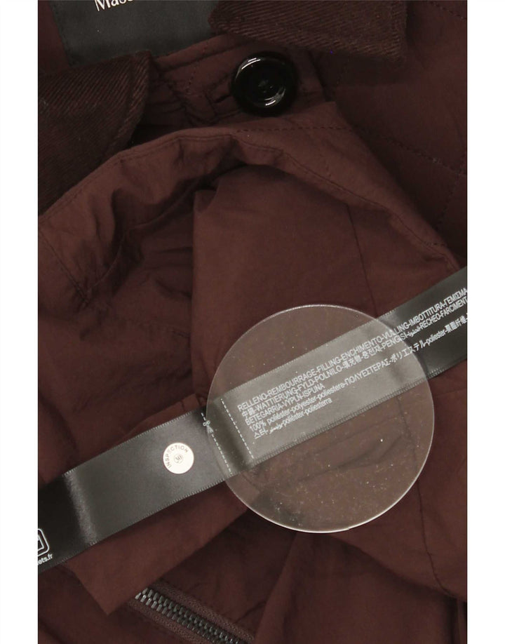 Jachetă matlasată supradimensionată pentru femei Massimo Dutti UK 10 Poliester maro mic