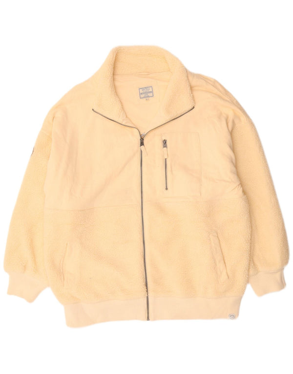 Jachetă din lână pentru femei Fat Face UK 18 XL din poliester alb