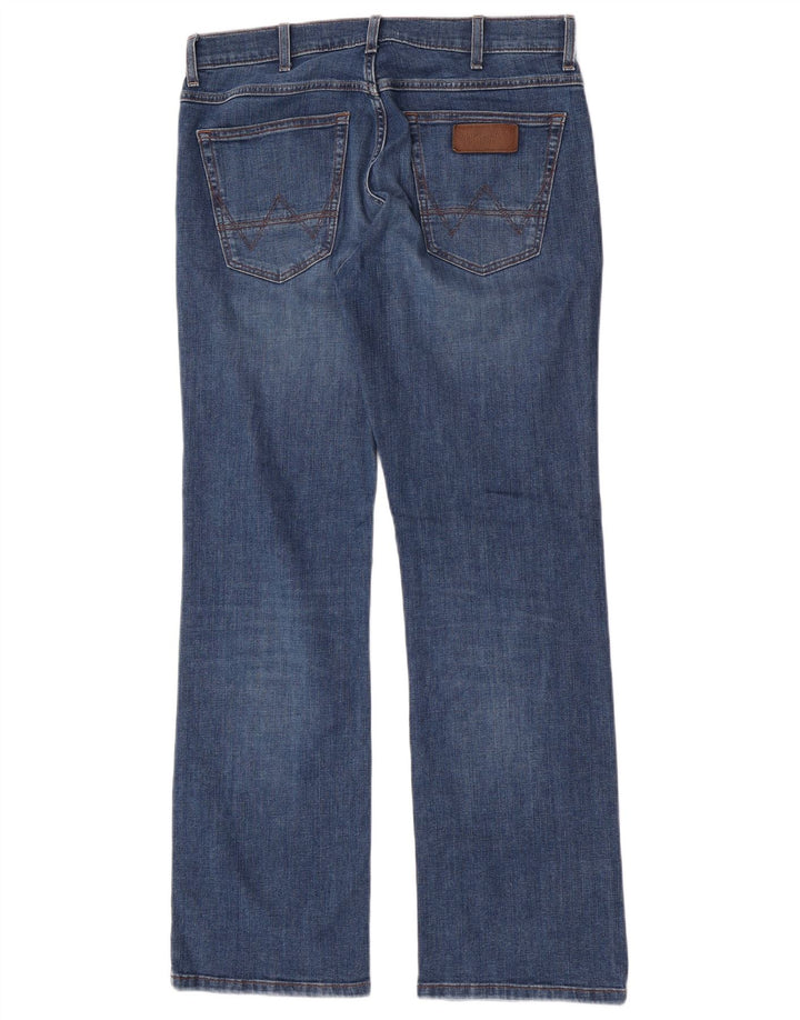 Blugi pentru bărbați Wrangler Bootcut W32 L32 Bumbac albastru