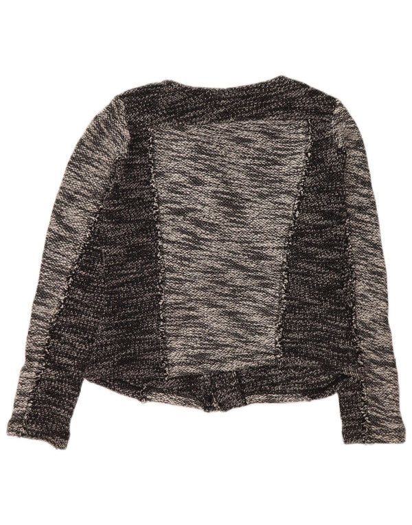 CALVIN KLEIN Jachetă de damă crop blazer UK 10 mic, gri, bumbac color bloc