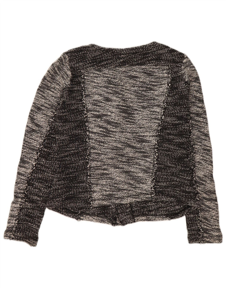 CALVIN KLEIN Jachetă de damă crop blazer UK 10 mic, gri, bumbac color bloc