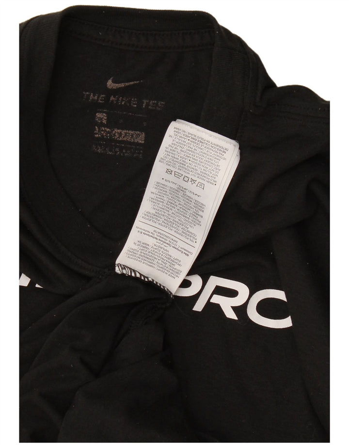 Tricou grafic Nike Dri Fit pentru bărbați Top mare din poliester negru