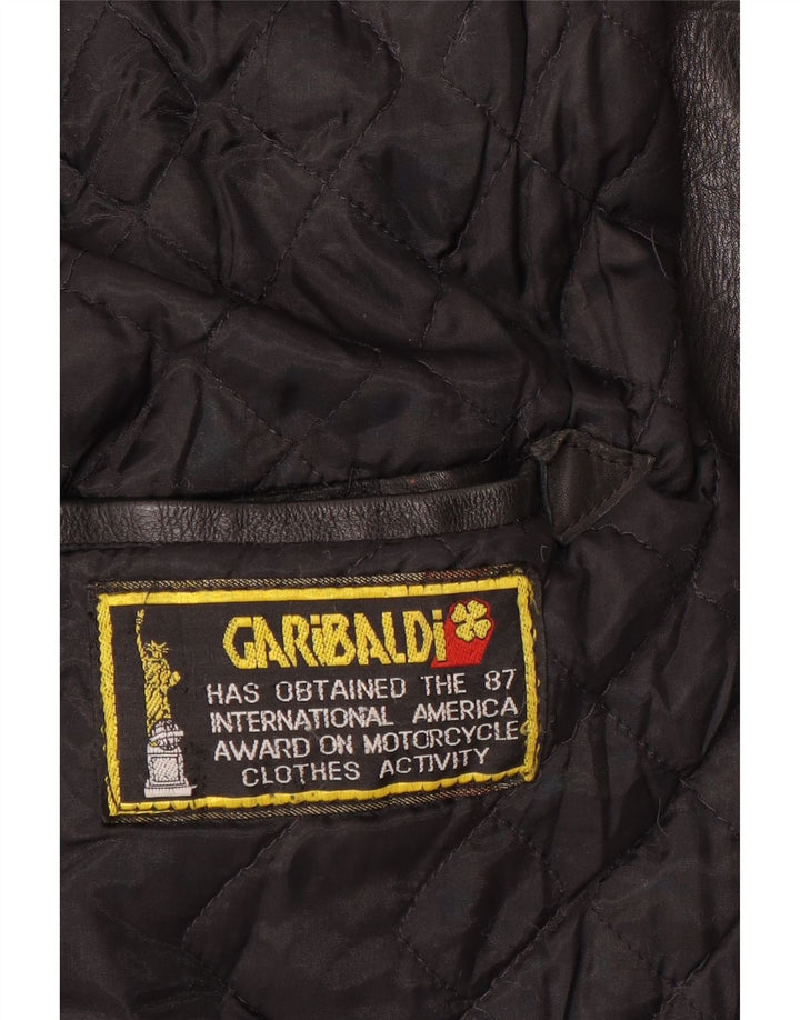 Jachetă de curse din piele pentru motocicletă pentru bărbați Garibaldi EU 40 Medium Negru