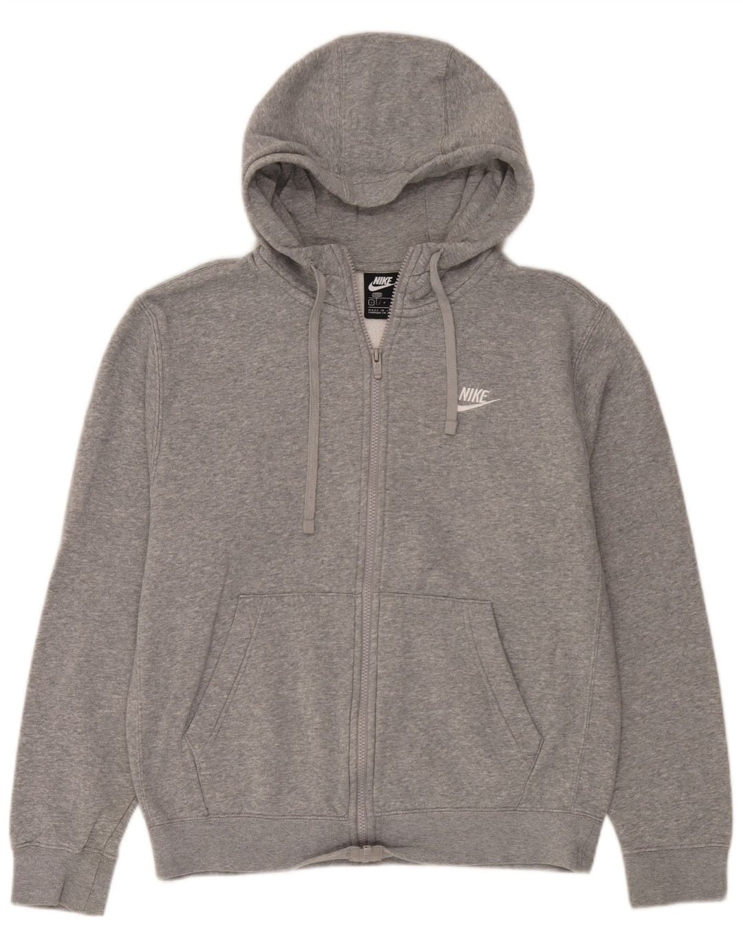 Pulover Nike pentru bărbați, cu fermoar, bumbac, gri mic