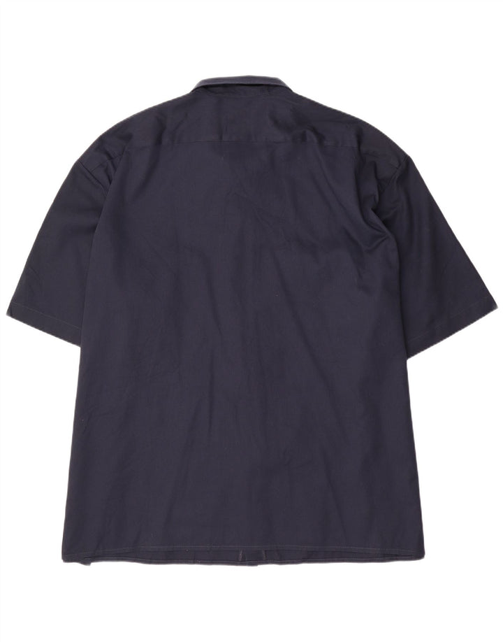 Cămașă cu mânecă scurtă pentru bărbați DICKIES 4XL poliester bleumarin