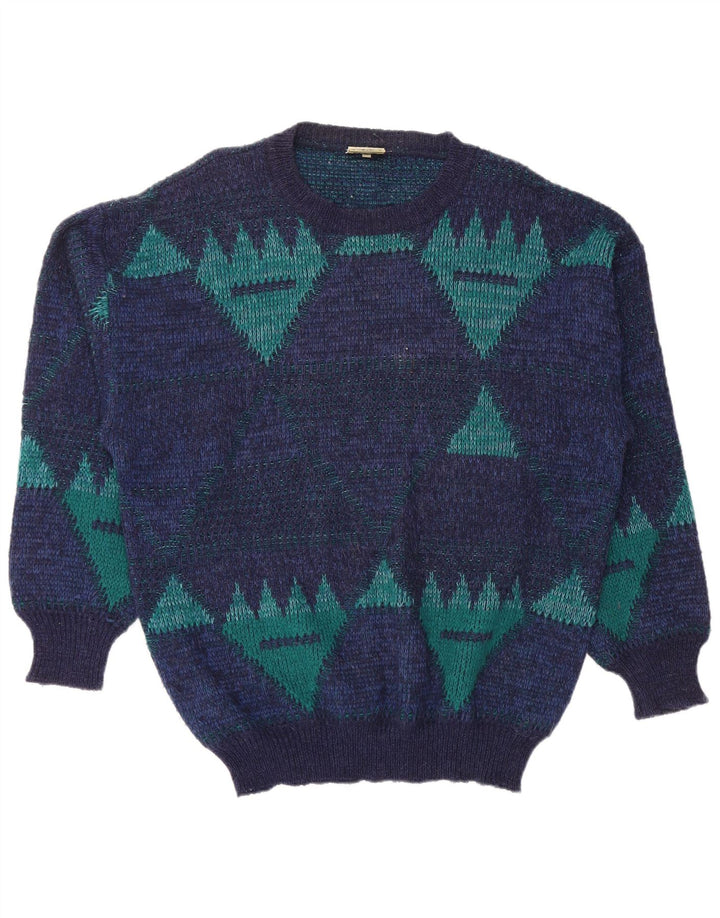 4 Pulover pentru bărbați CASTELLA cu gât de barcă IT 56 XL Bleumarin Geometric