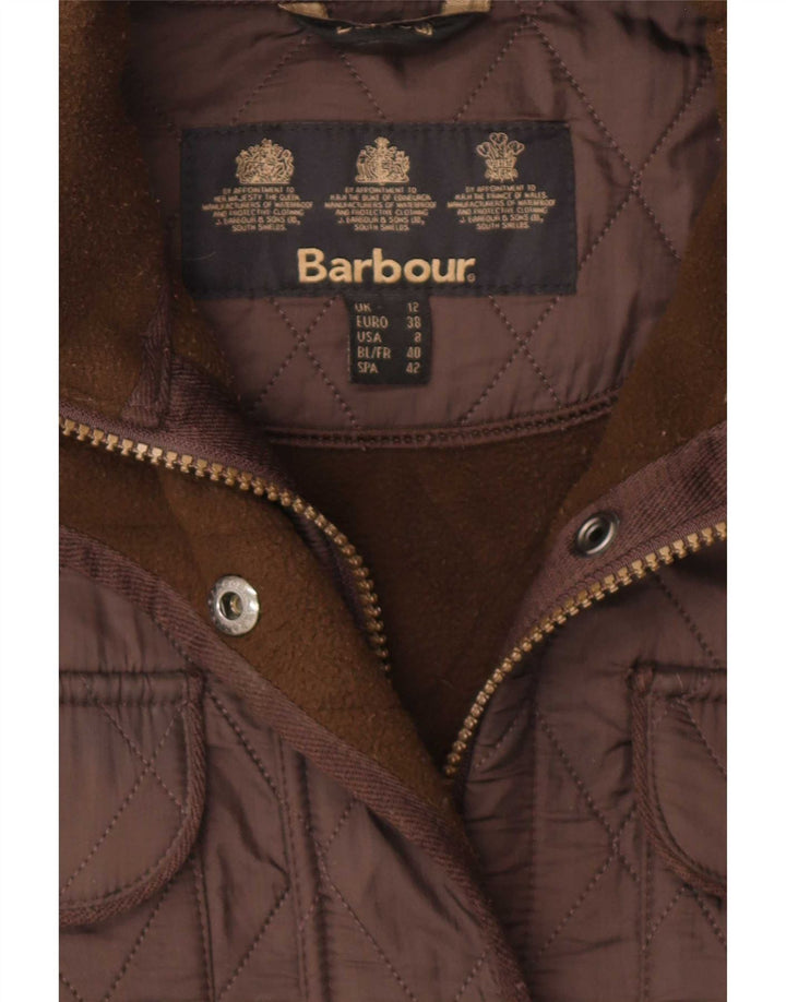 Jachetă matlasată Barbour pentru femei UK 12 Poliester maro mediu