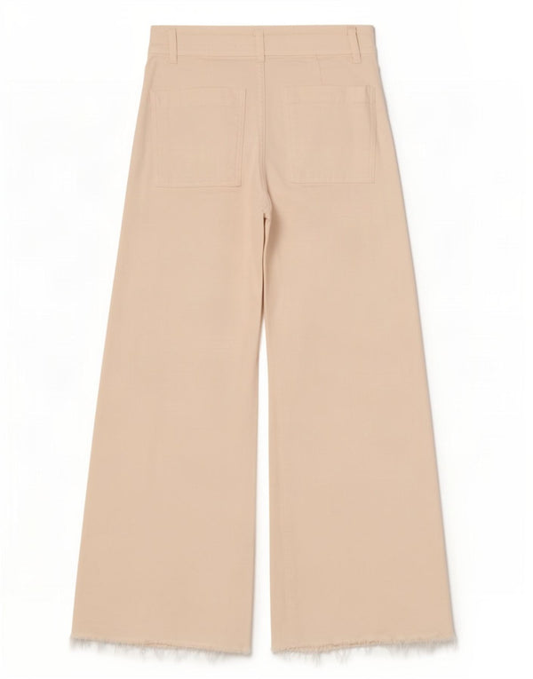 Blugi Zara femei cu talie înaltă cu picioare largi EU 34 2XS L24 L28 Bumbac alb