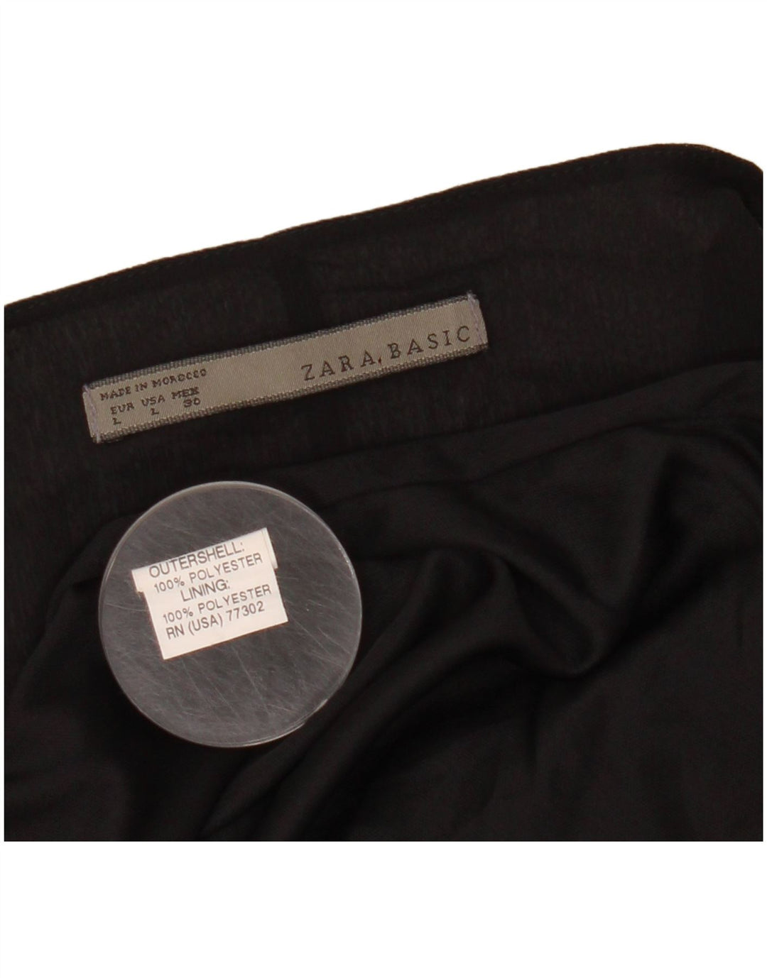 Rochie Bubble fără mâneci pentru femei ZARA UK 14 Poliester negru mare