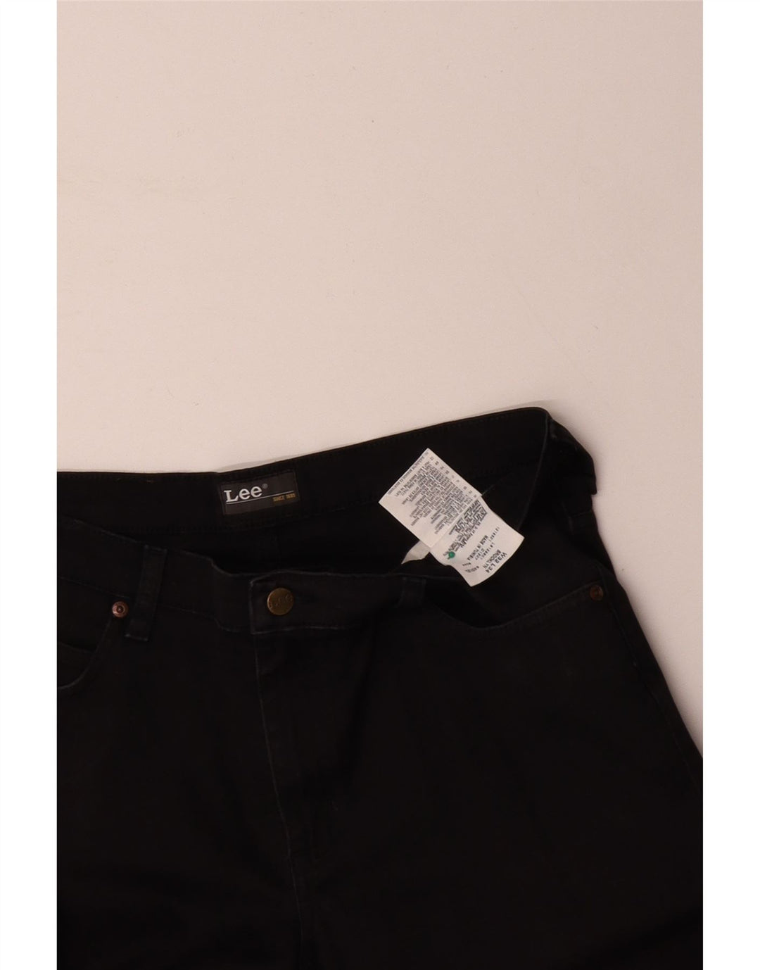 Pantaloni casual drepti pentru bărbați LEE Brooklyn W32 L28 bumbac negru