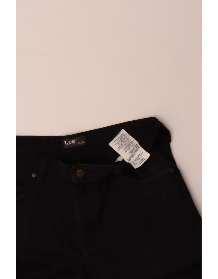 Pantaloni casual drepti pentru bărbați LEE Brooklyn W32 L28 bumbac negru