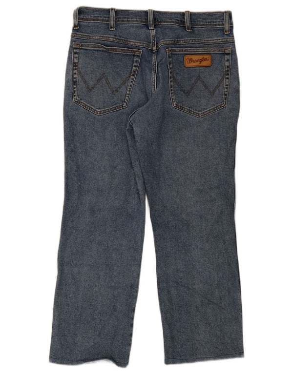 Blugi drepti tăiați pentru bărbați WRANGLER Texas W34 L25 bumbac albastru