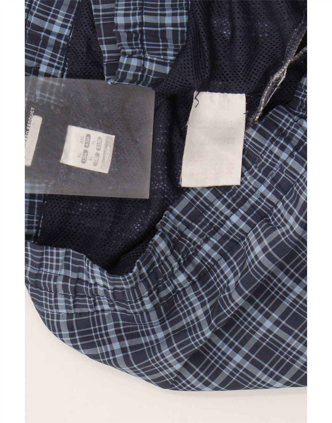 Pantaloni scurți de înot Umbro pentru bărbați XL, poliester cu carouri bleumarin