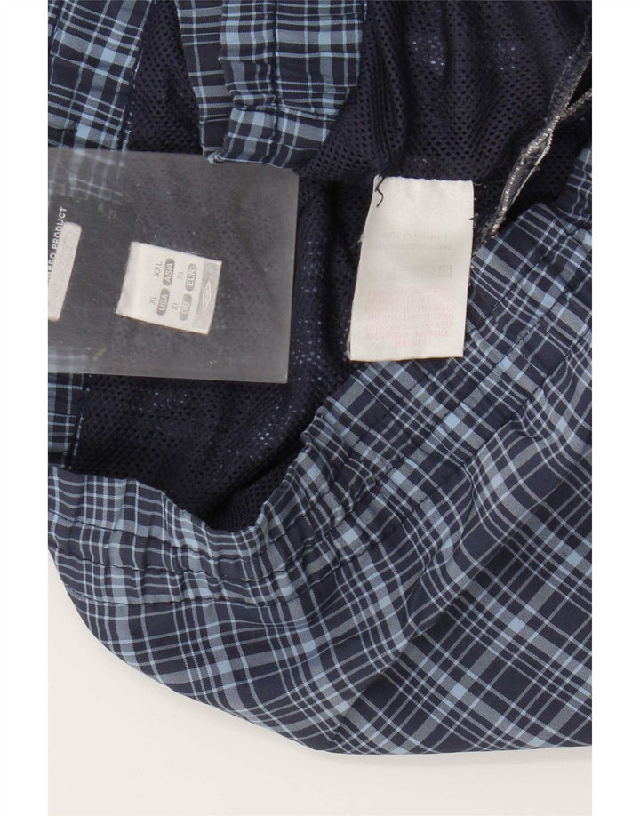 Pantaloni scurți de înot Umbro pentru bărbați XL, poliester cu carouri bleumarin