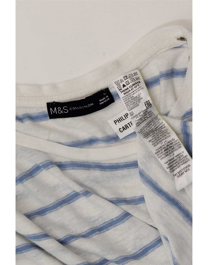 Bluză pentru femei Marks & Spencer UK 14 Poliester cu dungi albe medii
