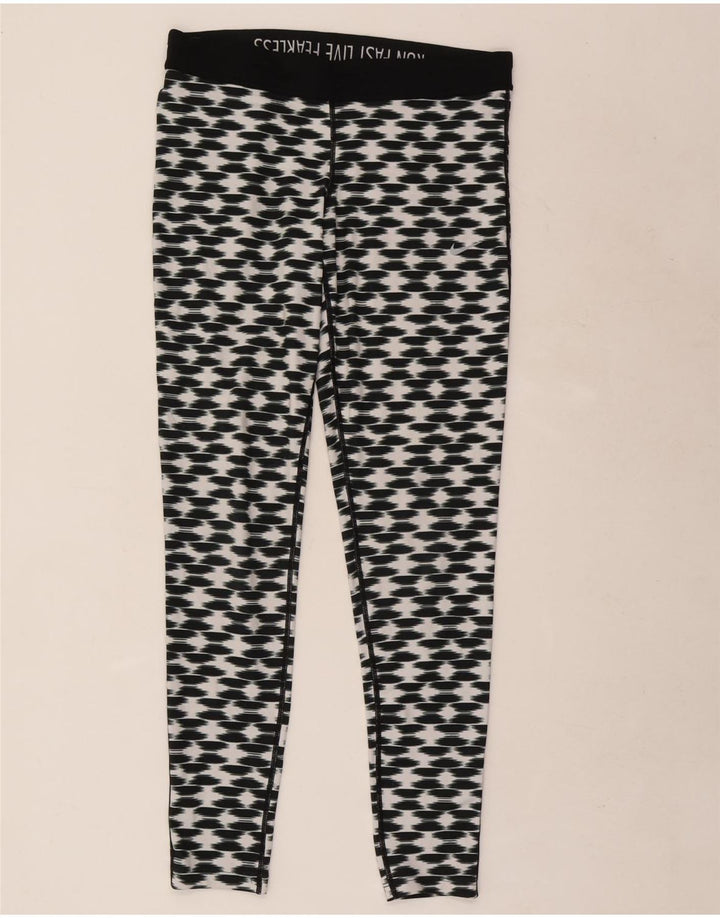 Leggings Nike Dri Fit pentru femei, mari, negru, geometric, poliester