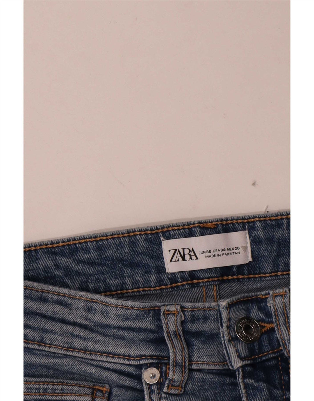 Blugi Zara Femei Bootcut EU 36 XS W26 L26 Albastru