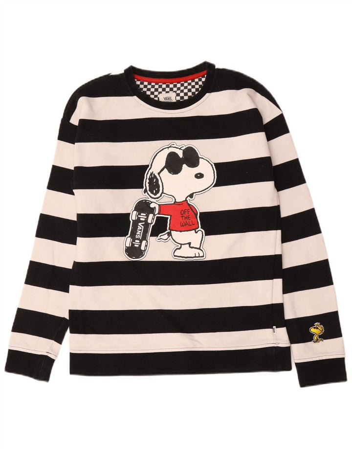 Vans pentru bărbați Peanuts Graphic Top cu mânecă lungă din bumbac mic cu dungi negre