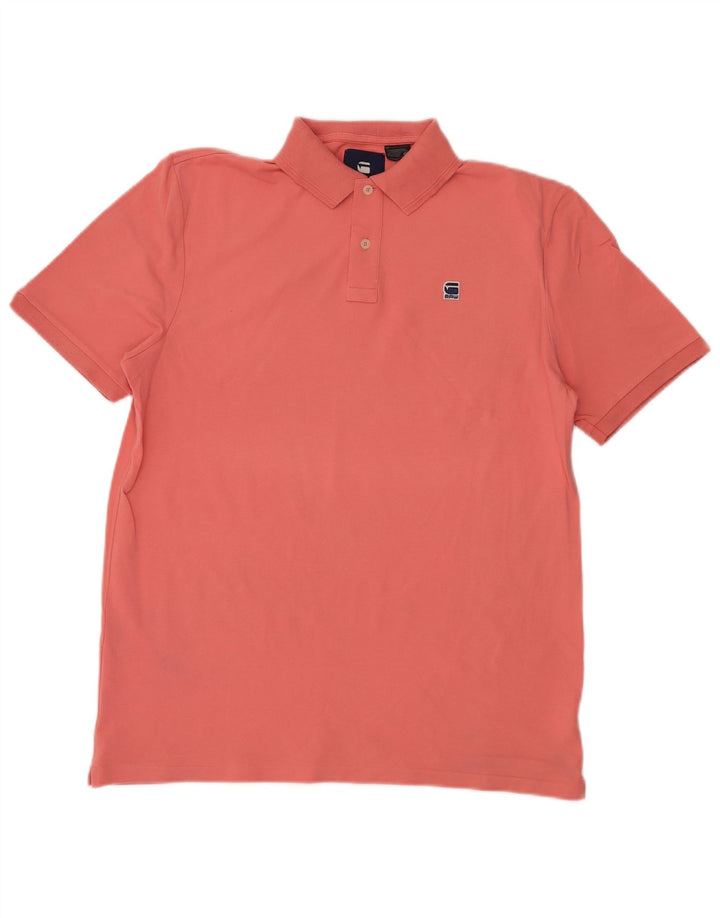 Tricou polo pentru bărbați G-STAR, bumbac roz mare
