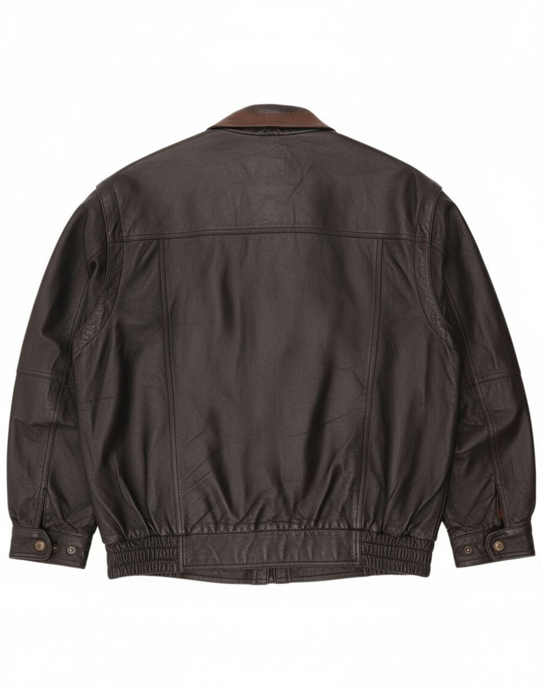 Geacă de piele vintage pentru bărbați IT 50, mare, neagră