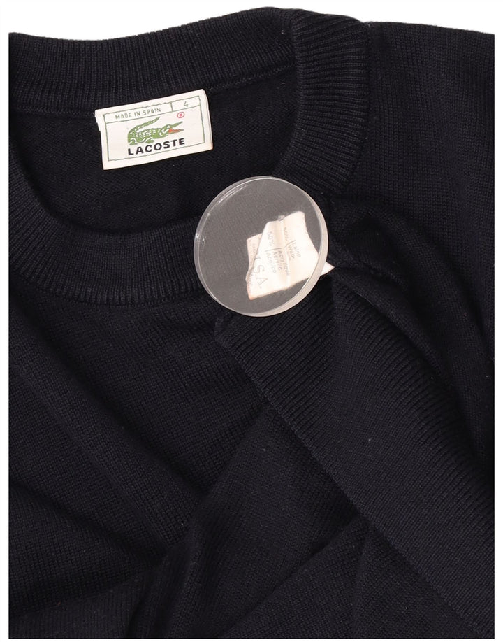 Pulover Lacoste pentru bărbați, cu gât crew, mărime 4, lână, albastru bleumarin mediu