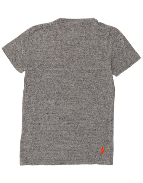 Superdry Mens T-Shirt Top XS Grey Flecked Cotton