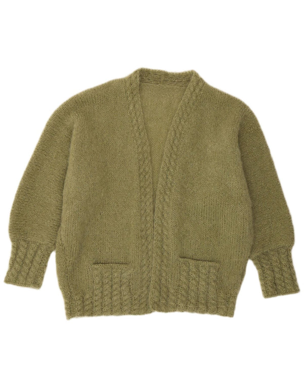 Pulover cardigan deschis pentru femei VINTAGE UK 20 2XL Verde
